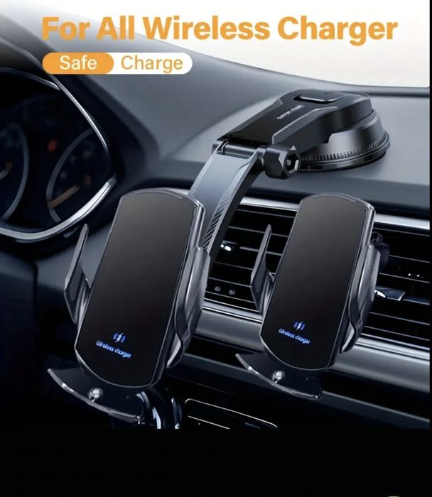 Тримач/держатель/штатив для телефону в авто з безпроводною зарядкою