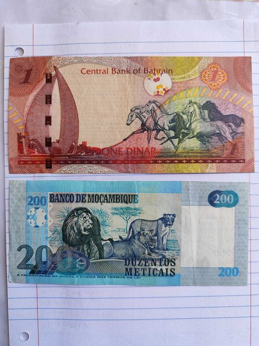 Notas para venda individual (vários países) - cada uma 5€