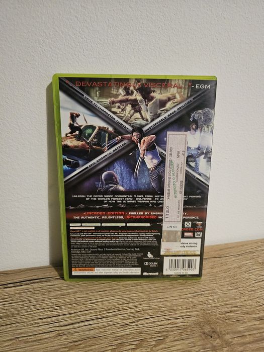 Jogo Xbox 360 X-Men Origins Wolverine