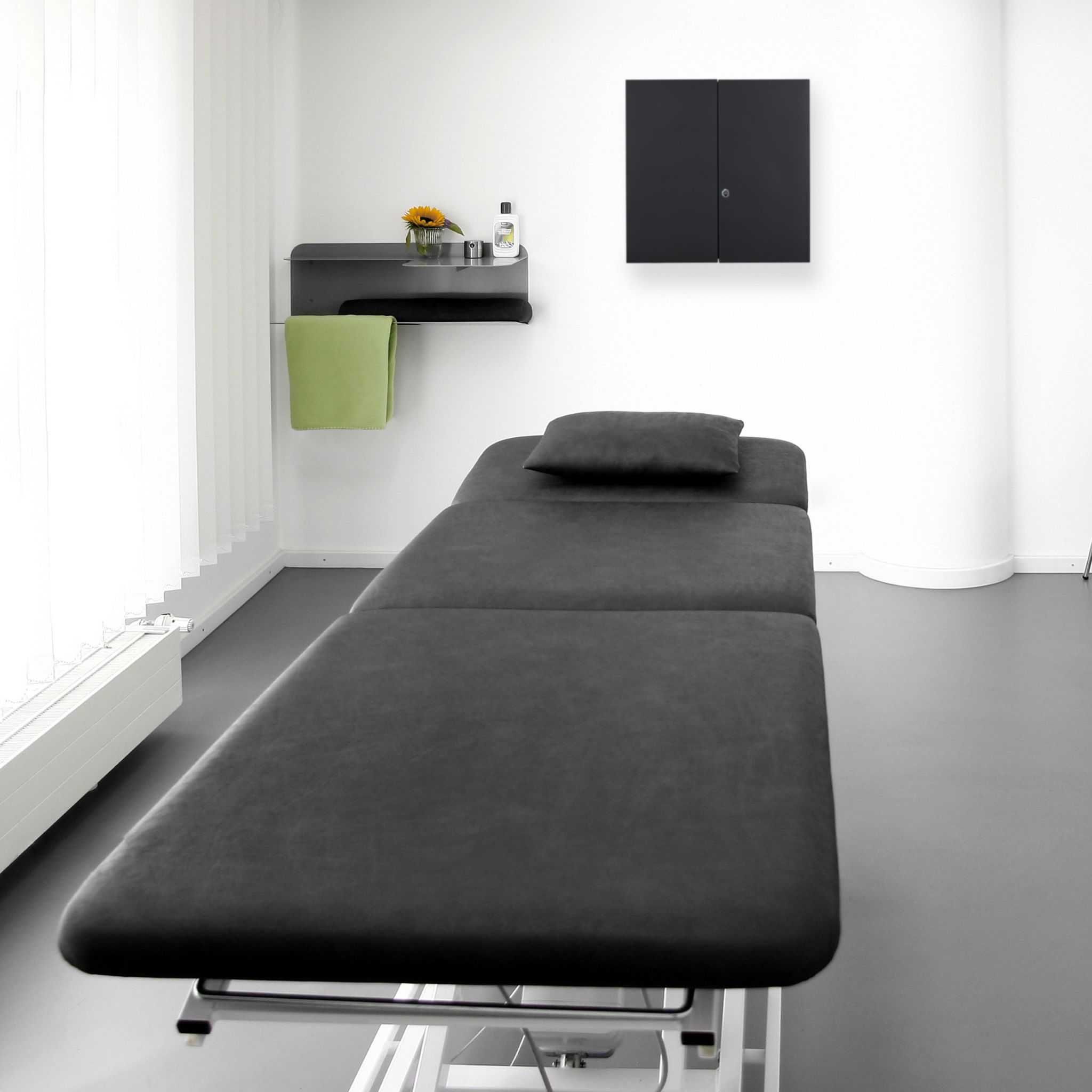 Apteczka domowa XXL 2-drzwiowa czarna Relaxdays
