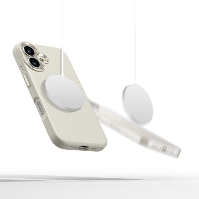Tech-Protect Silicone Pure Magsafe Iphone 16 Cosmic Latte