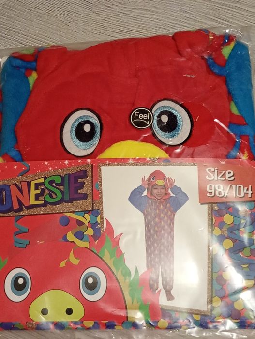 Nowa ciepła w piżamka dziecięca onesie 98/104 cm
