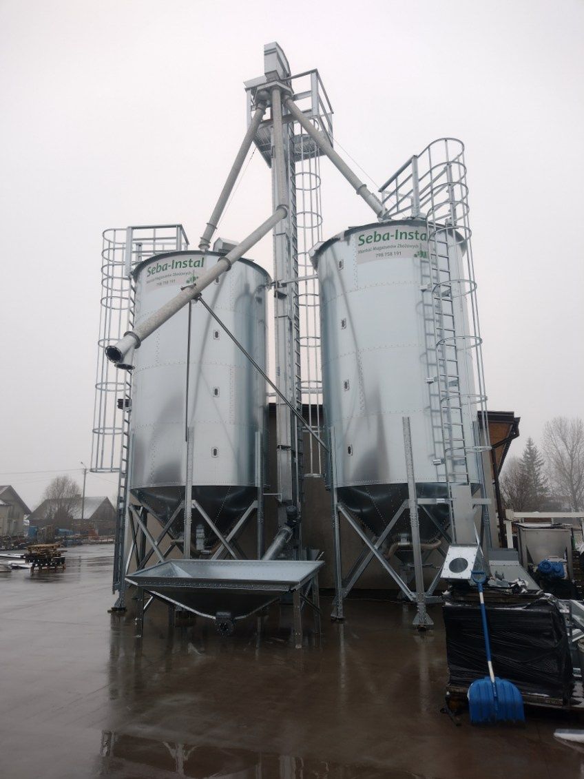 Silos zbożowych , Kubełek, kosz zasypowy , sprzedaż,  montaż