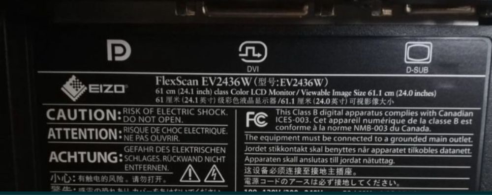 Monitor EIZO FlexScan EV2436W