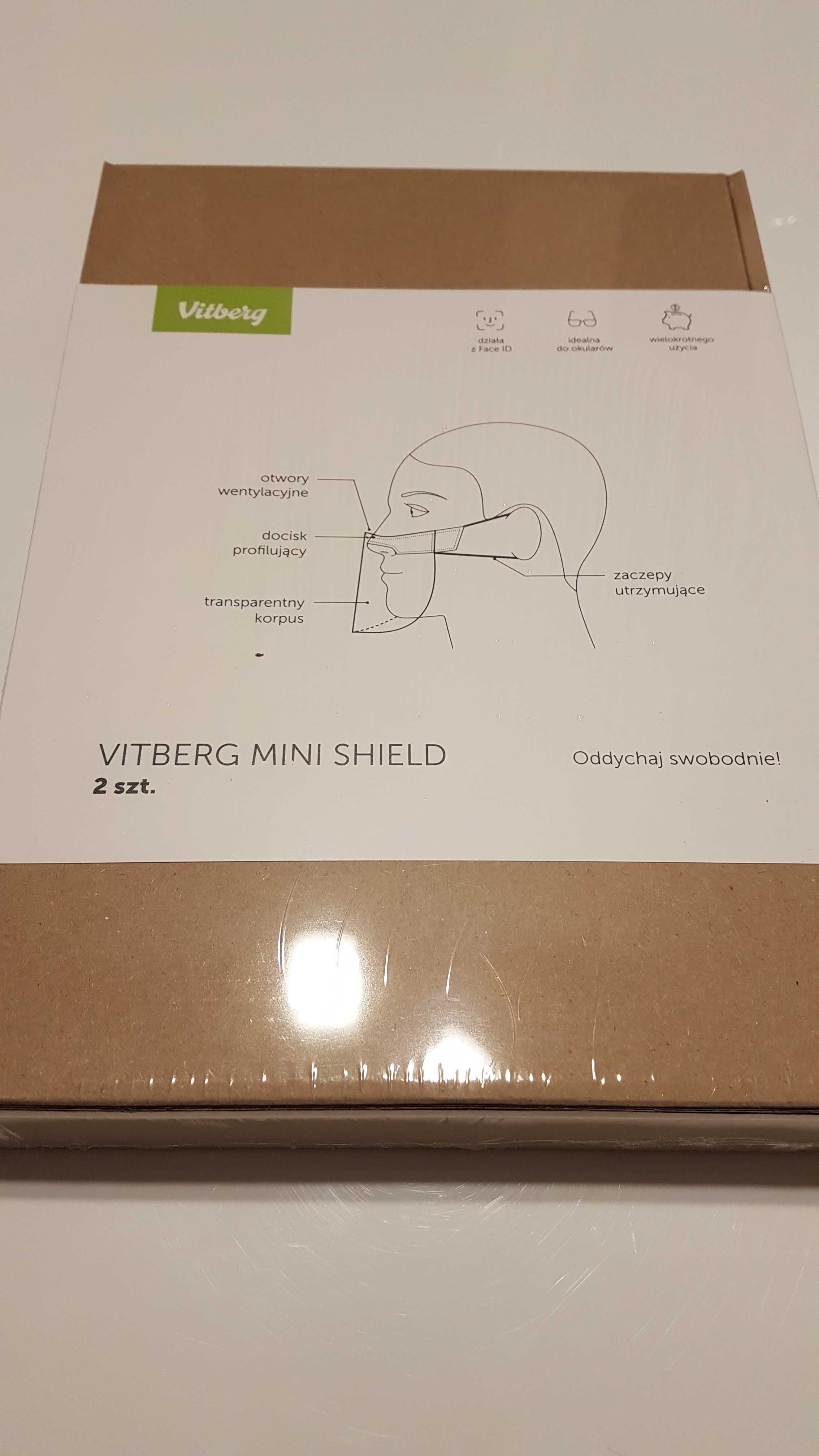 Vitberg mini shield przyłbica, maska 2 sztuki - rozmiar M