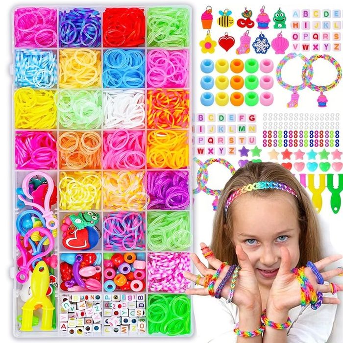 Zestaw Gumek Gumki Do Robienia Bransoletek Kreatywny Mocne Xxl Kolory