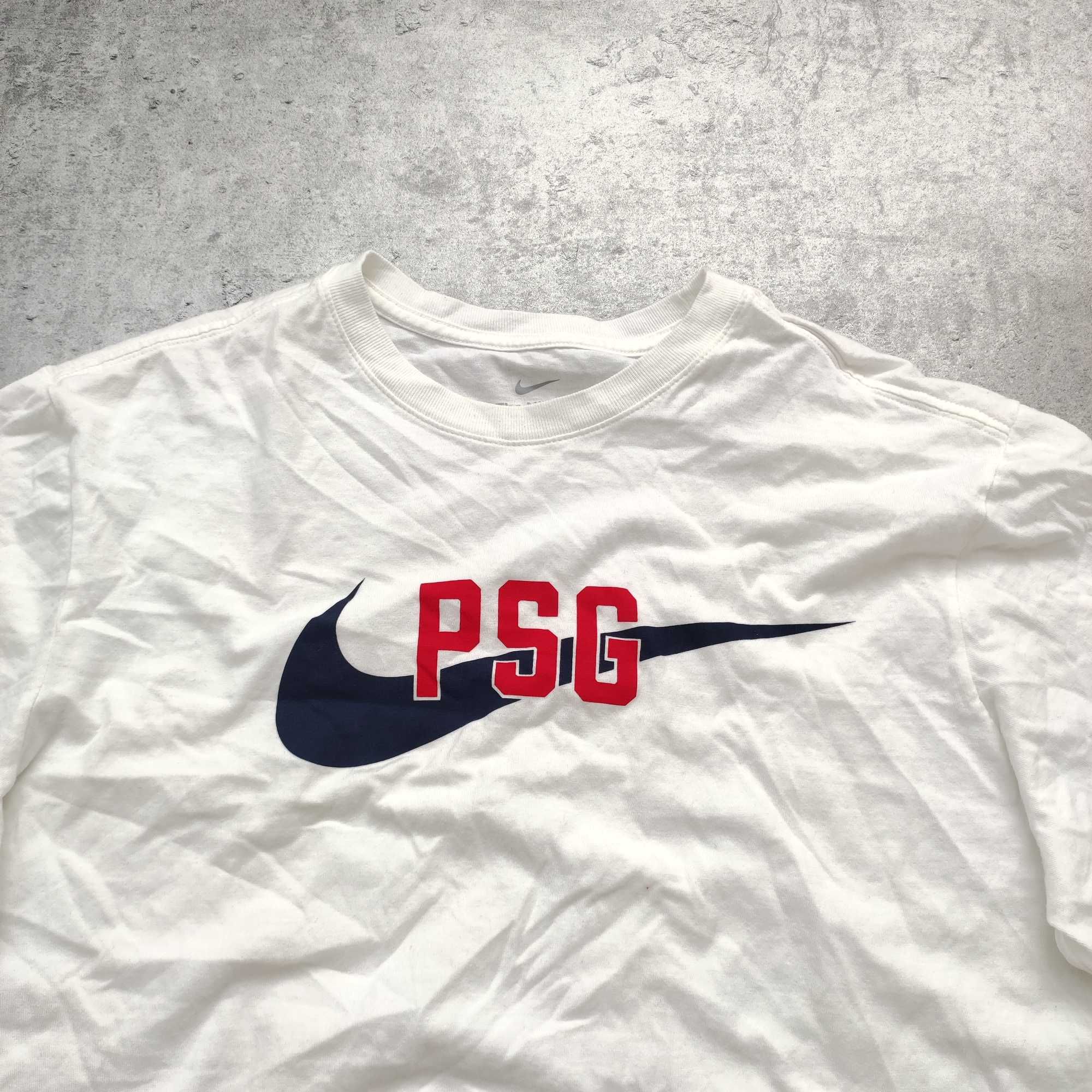 MĘSKA Koszulka Bawełna Nike PSG Piłka Nożna Paris Saint Germain Logo