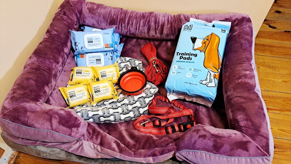 Nowe legowisko dla dużego psa np golden retriever plus wyprawka