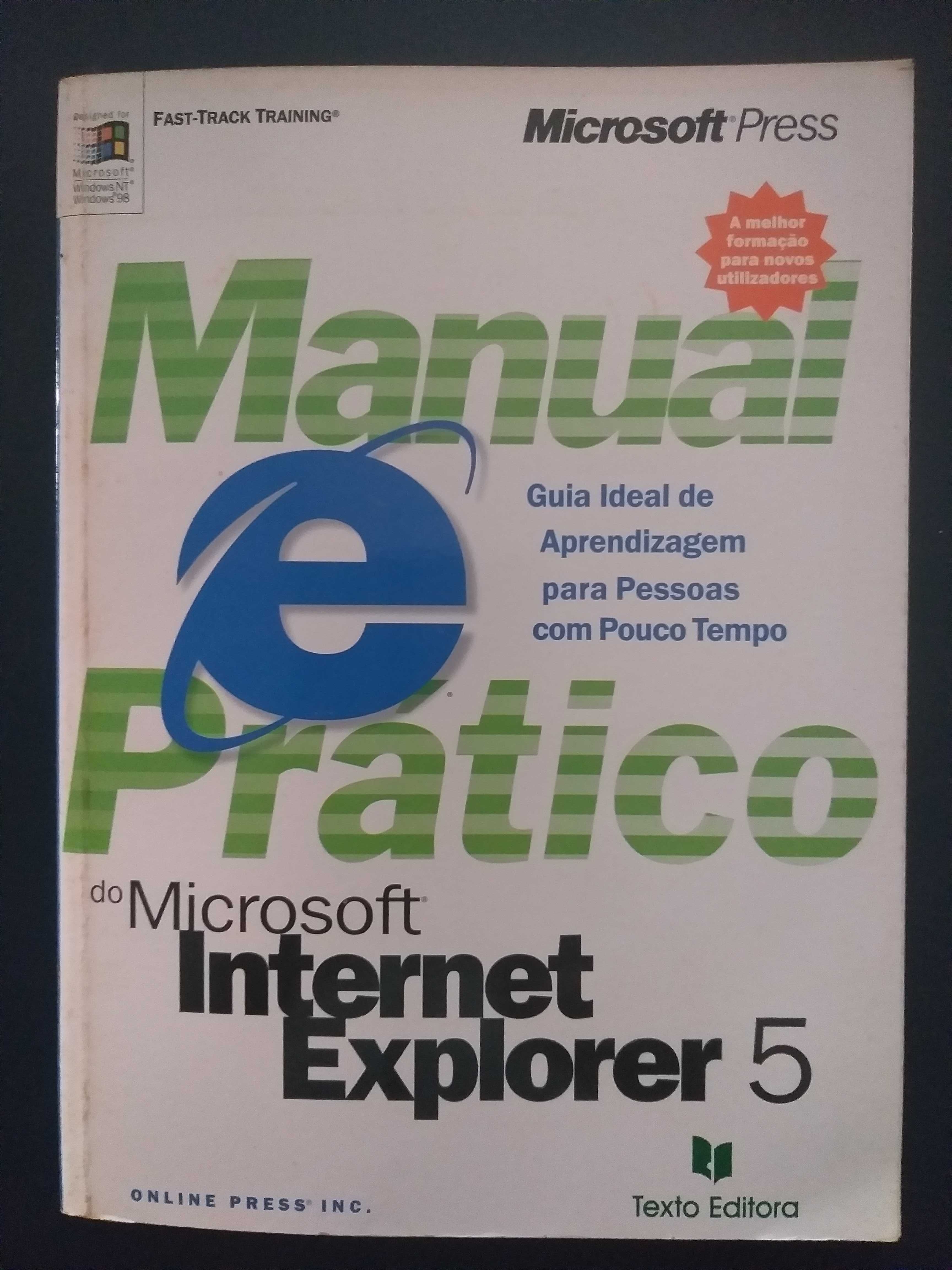 Livro "Manual Prático do Microsoft Internet Explorer 5" da Microsoft