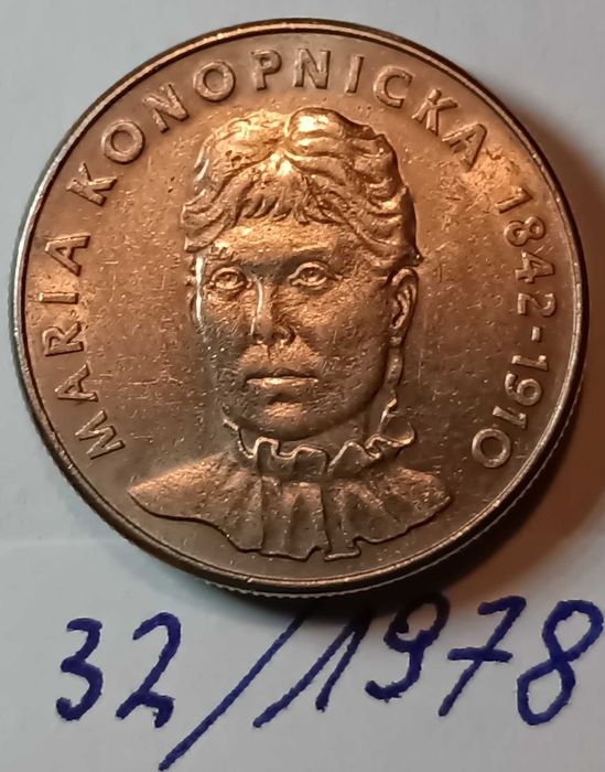 20 złotych "Konopnicka" 1978 - Stan II