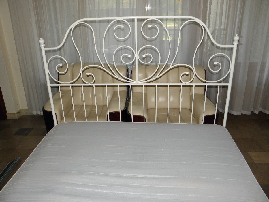 Łóżko IKEA LEIRVIK r.140x200  cm-rama+belka+stelaż -dost gr