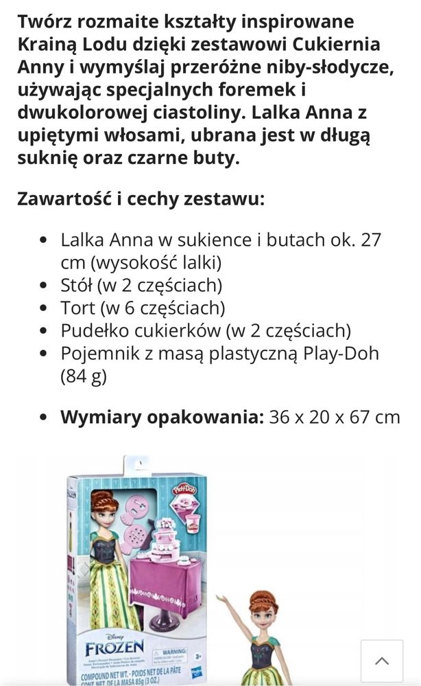 Kraina lodu anna ciastolina foremki