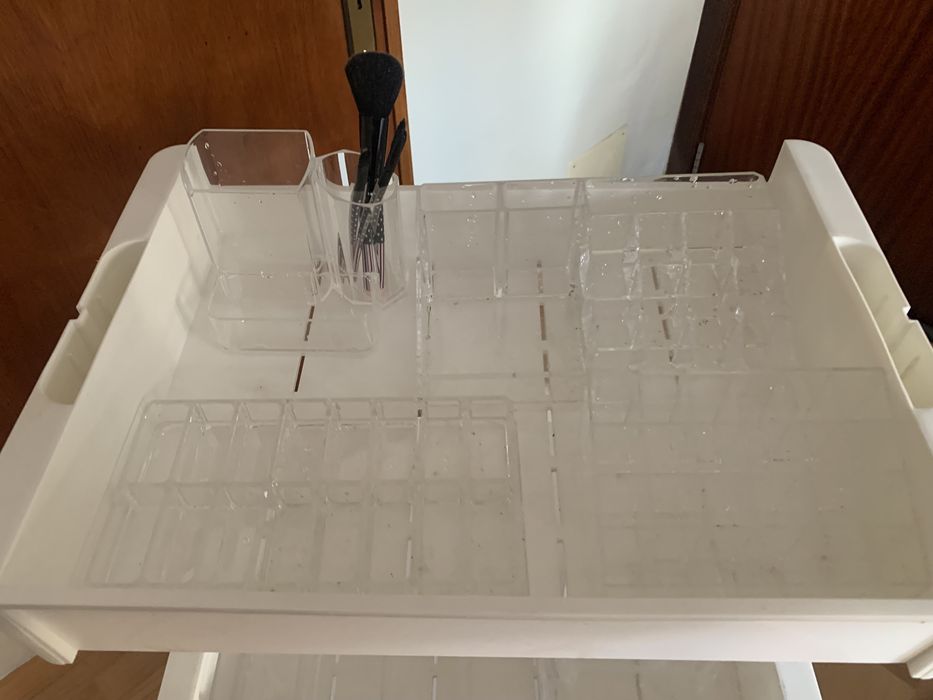 Kit Organizador de maquilhagem com acrílico transparente (5 caixas)