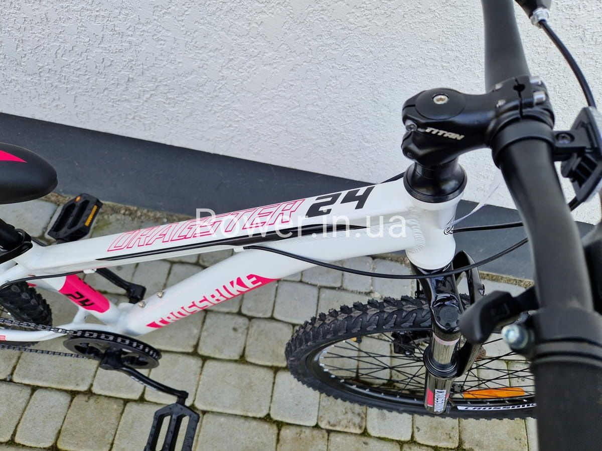 Акція! Дитячий велосипед 8-12 років Crossbike Dragster 24 White Pink
