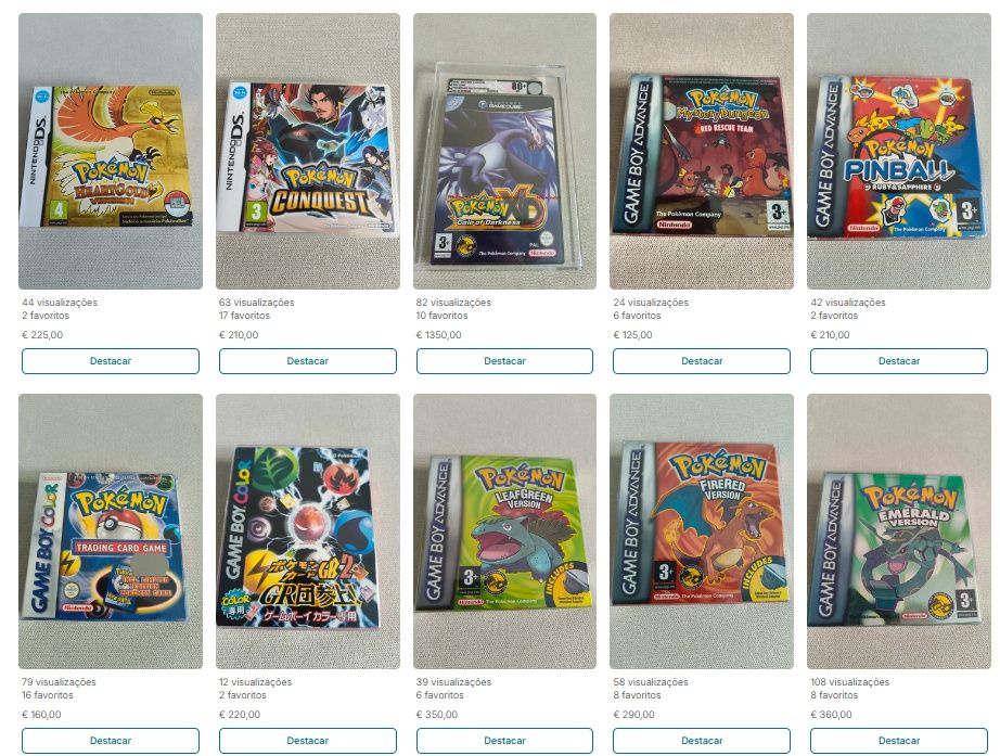 Coleção completa jogos Pokémon
