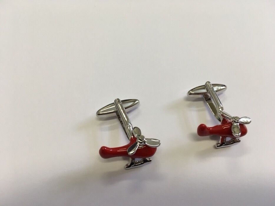 Botões de punho Helicóptero | Trevo prateado