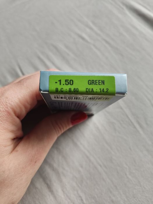 Miesięczne Zielone soczewki  -1.50