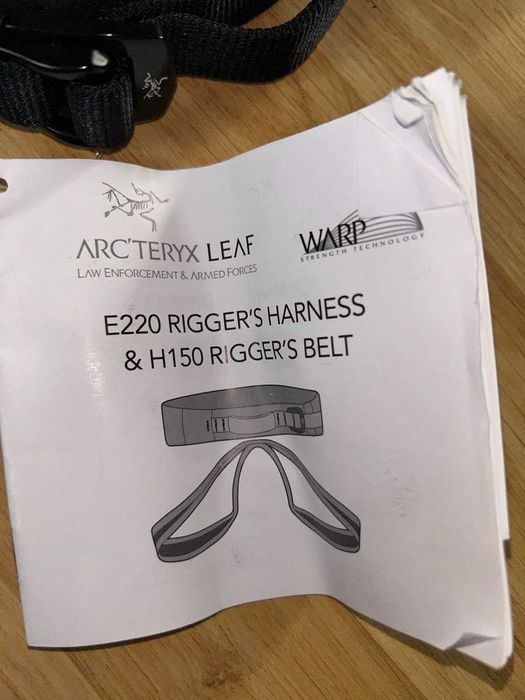 Монтажний ремінь Arc'teryx LEAF E220, та пояс Blackhawk Instructors