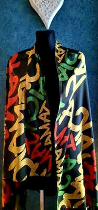 Duża chusta/ pareo/ narzuta w kolorach reggae