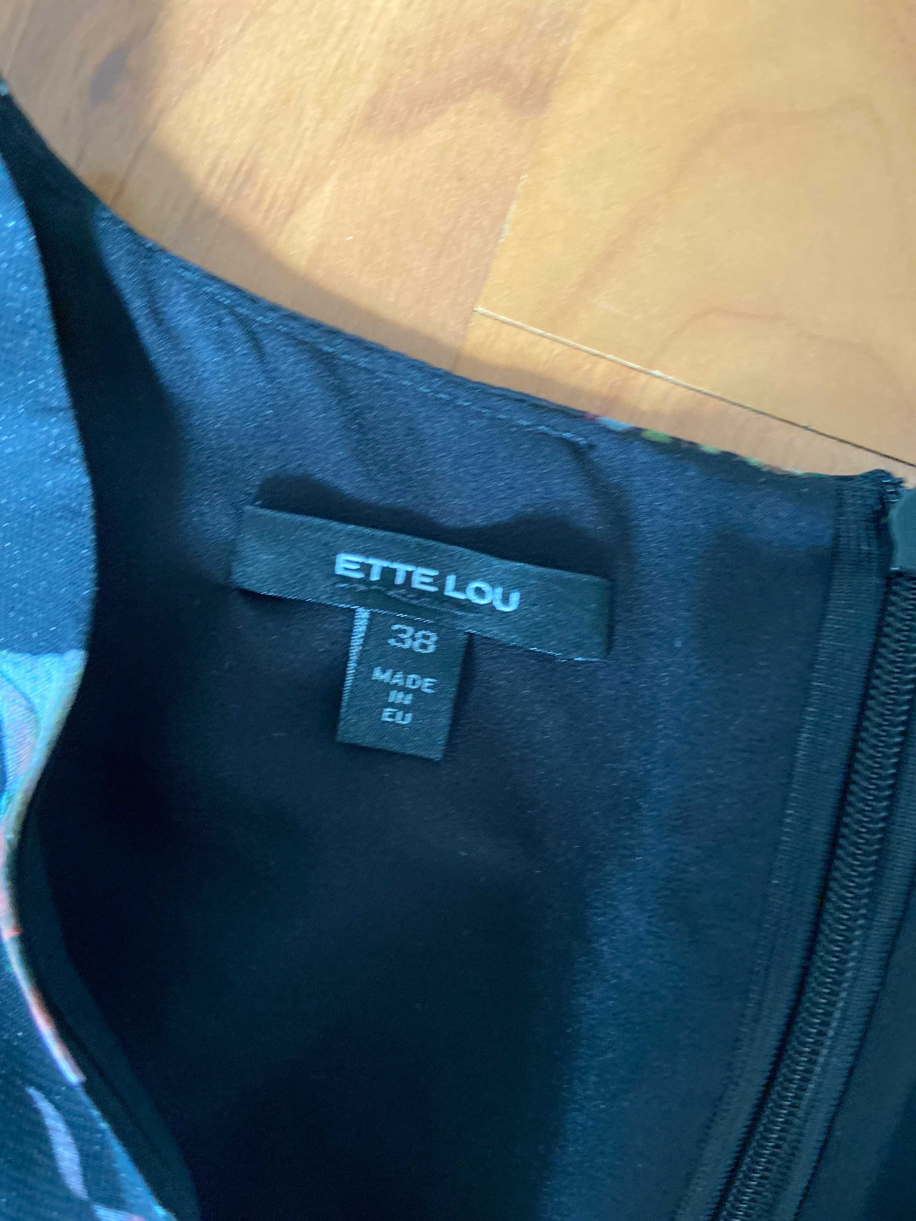 NOWA sukienka ette lou, r. 38, czarna w kwiaty