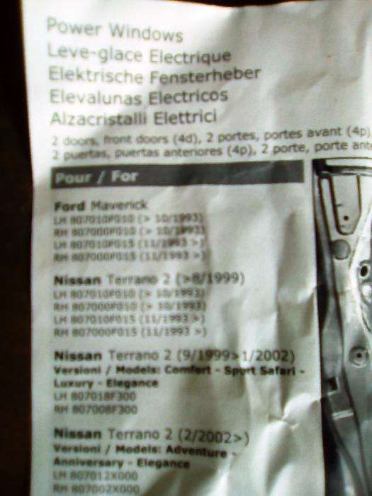 Elevadores Elétricos Nissan Terrano 2