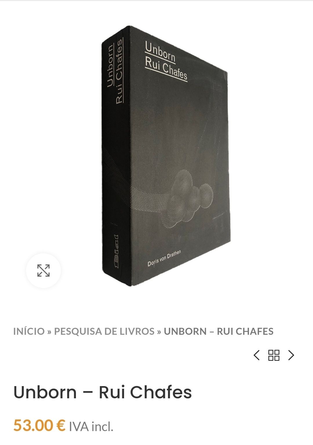 Livro Unborne - Rui Chafes (NOVO)