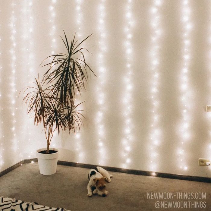 Гирлянда штора 3х3 м на USB. Гірлянда мульті,  синя, тепло жовта