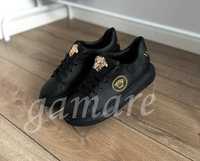 Damskie buty VERSACE czarne skorzane sneakersy versace adidasy 36-41