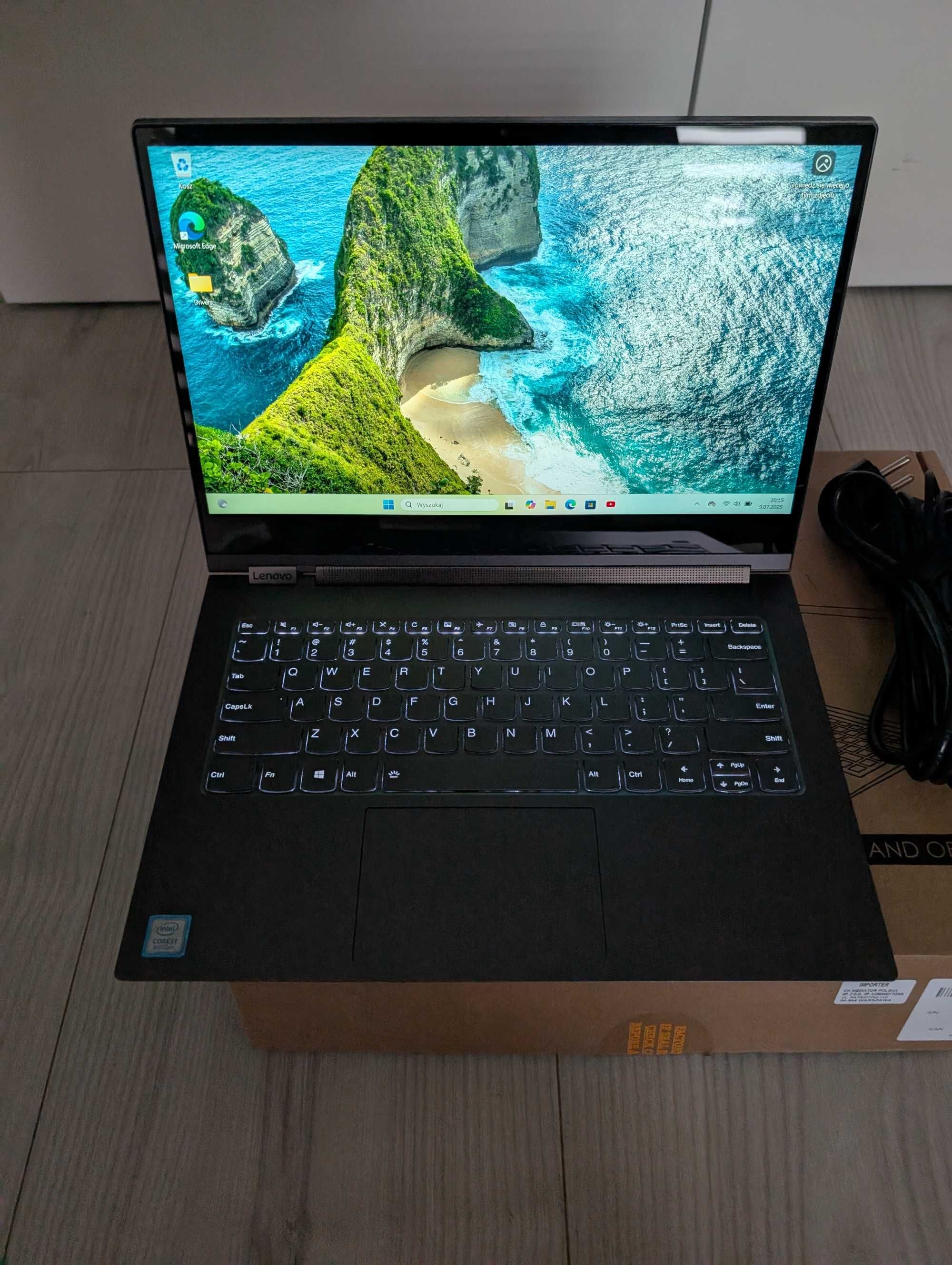 Laptop 2w1 Lenovo Yoga C930 Intel i7, 12 GB RAM, 256 SSD, 14"