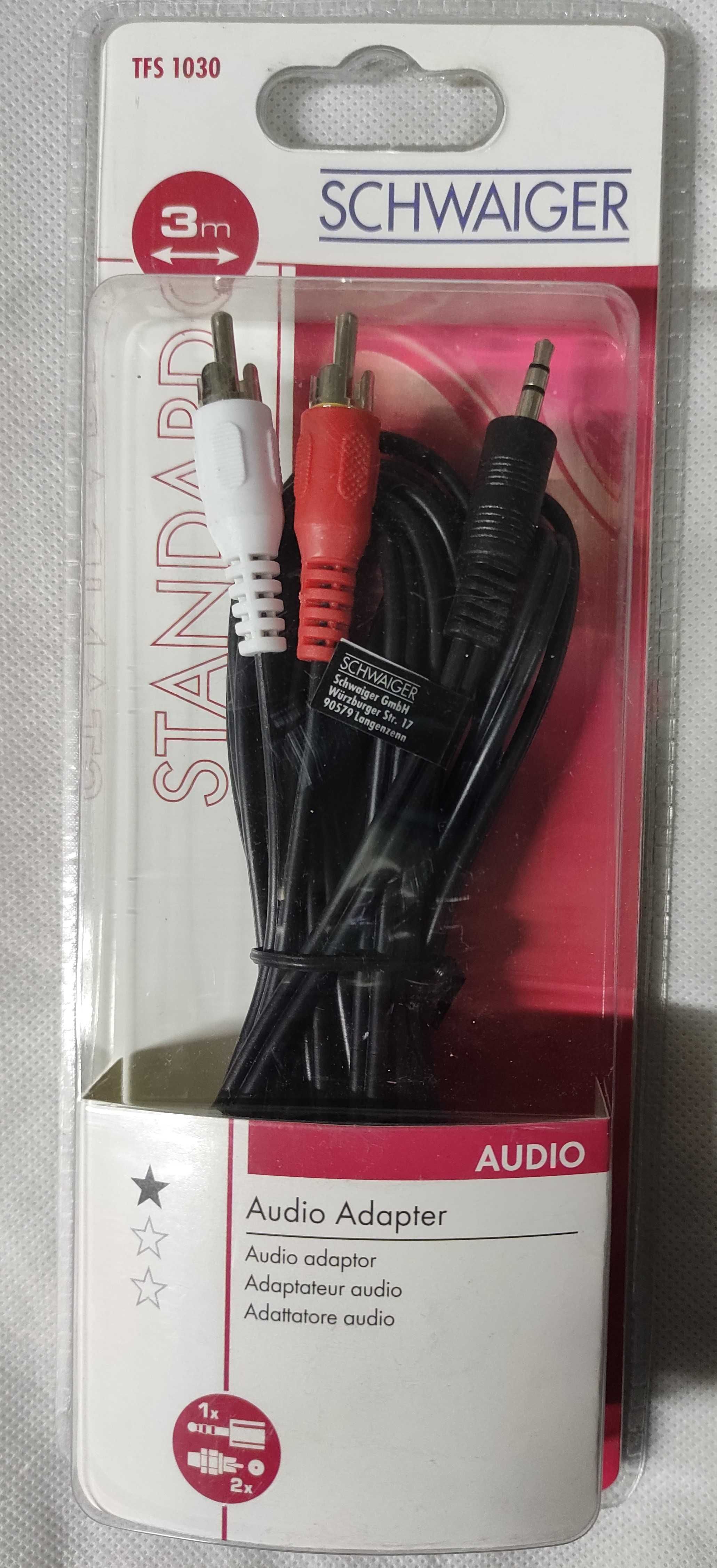 Schwaiger tfs1030 Kabel audio 3m 3,5 mm, męski, 2 x RCA, męski