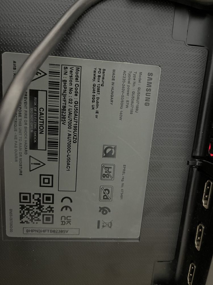 Samsung 50 -дюймів 4K Smart TV.Wi-Fi, Bluetooth, Tizen,2021рік