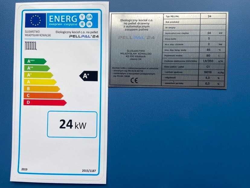 Kocioł Piec Zgazowujący o mocy 24 kW do 250 m2 na DREWNO 5 KLASA