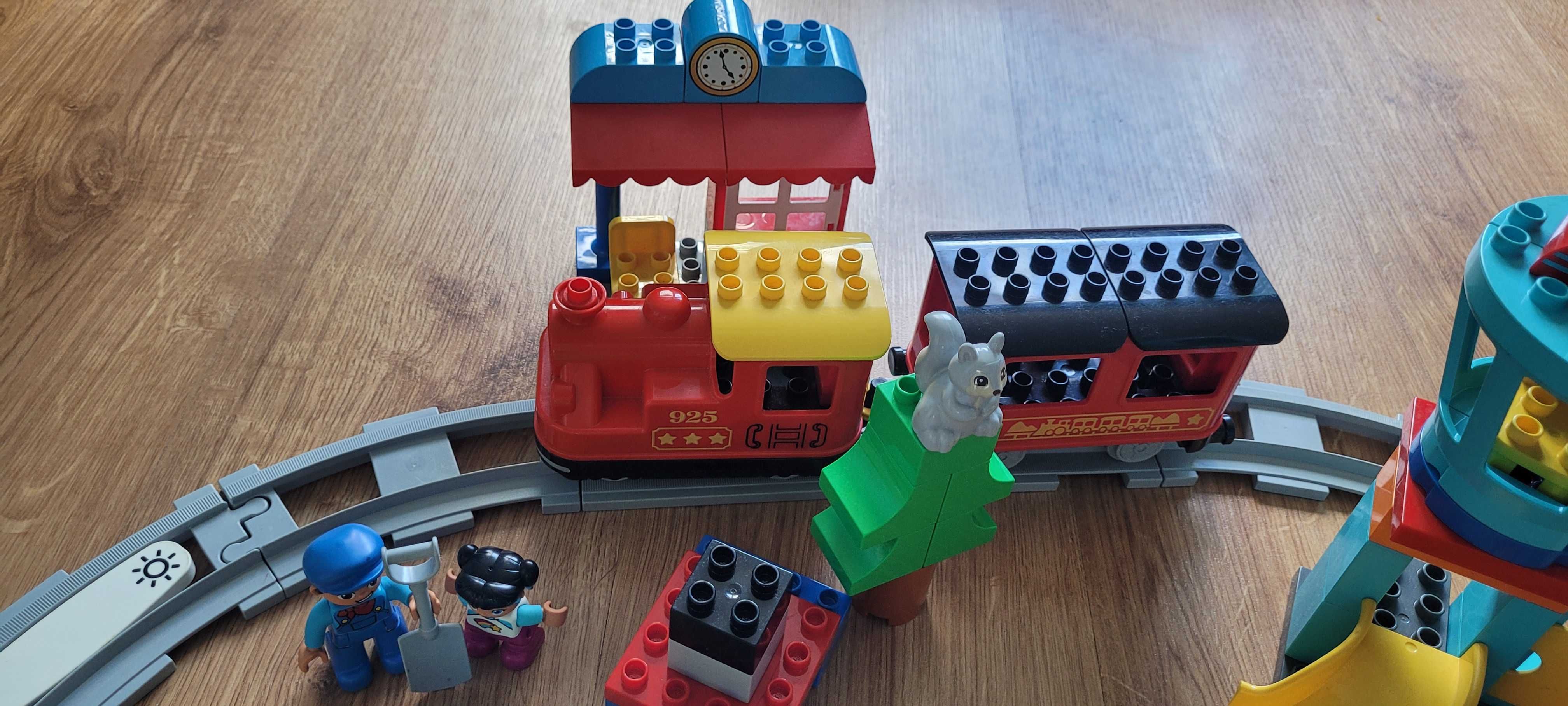 Lego duplo zwierzeta, pociag, lotnisko, auto