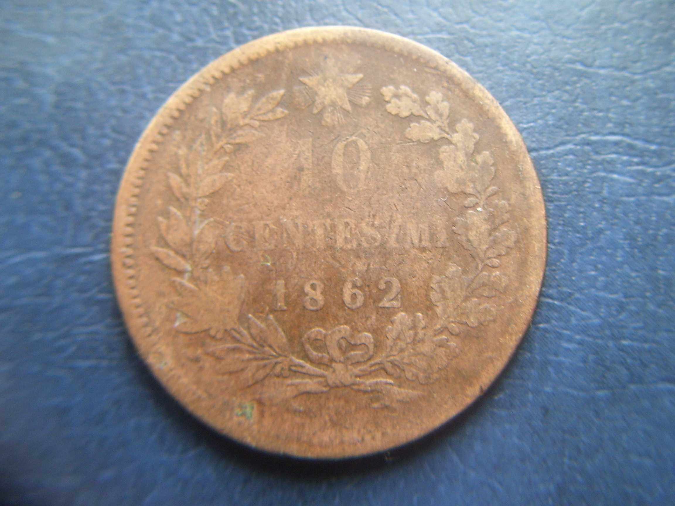 Stare monety 10 centesimi 1862 Włochy