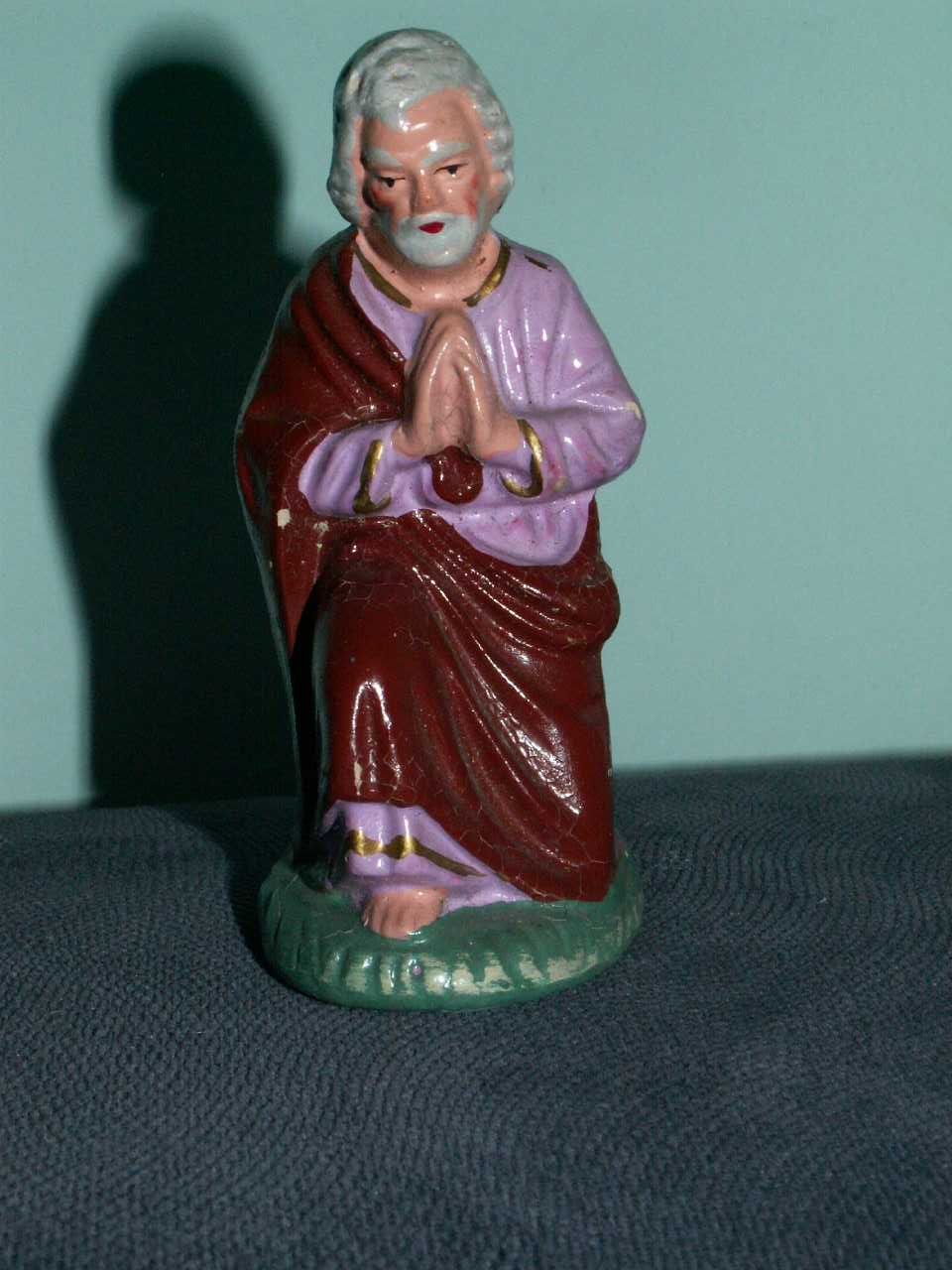 Rodzina święta do szopki - Stare figurki z masy papierowej - Pap mâché