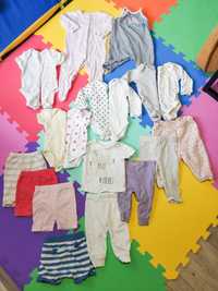 Пакет вещей на девочку, одежда на ребенка 3 - 6 месяцев (19 шт)