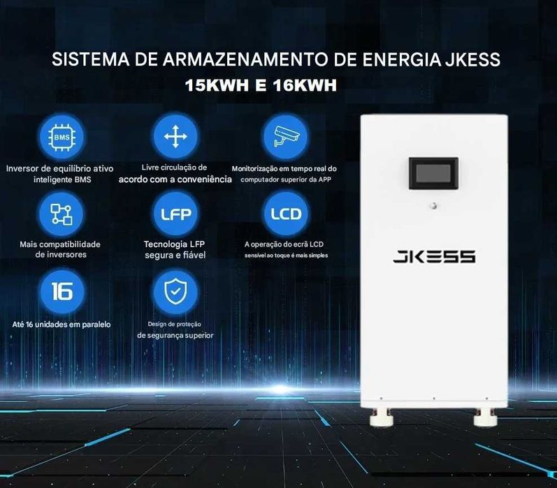 Bateria JKESS LiFePO4 15k,16KWh DIY faz tu mesmo