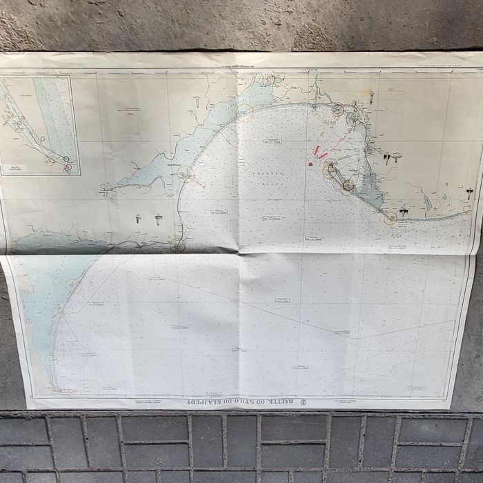 Mapa Zatoki Gdańskiej z 1967r