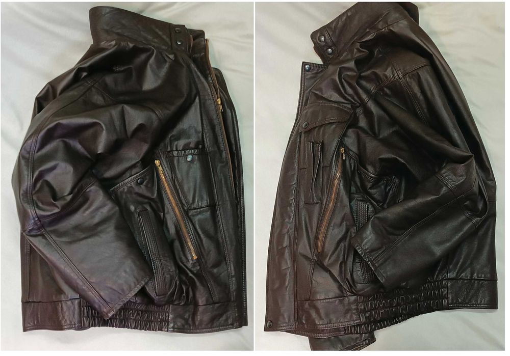 Куртка Classic Man Польша бомбер пилот натуральная кожа 54 размер
