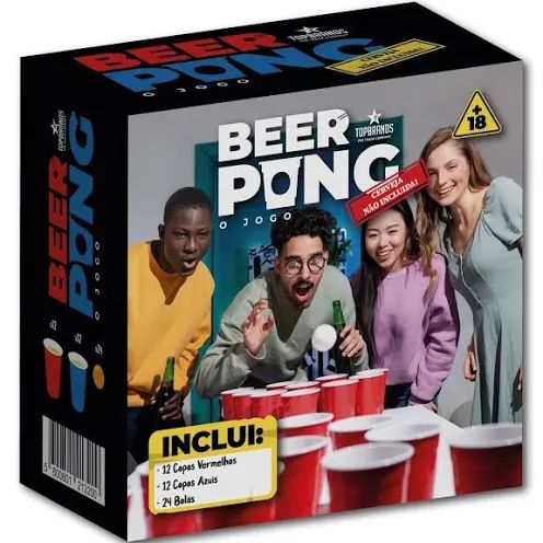 Jogo beer-pong para festas com amigos