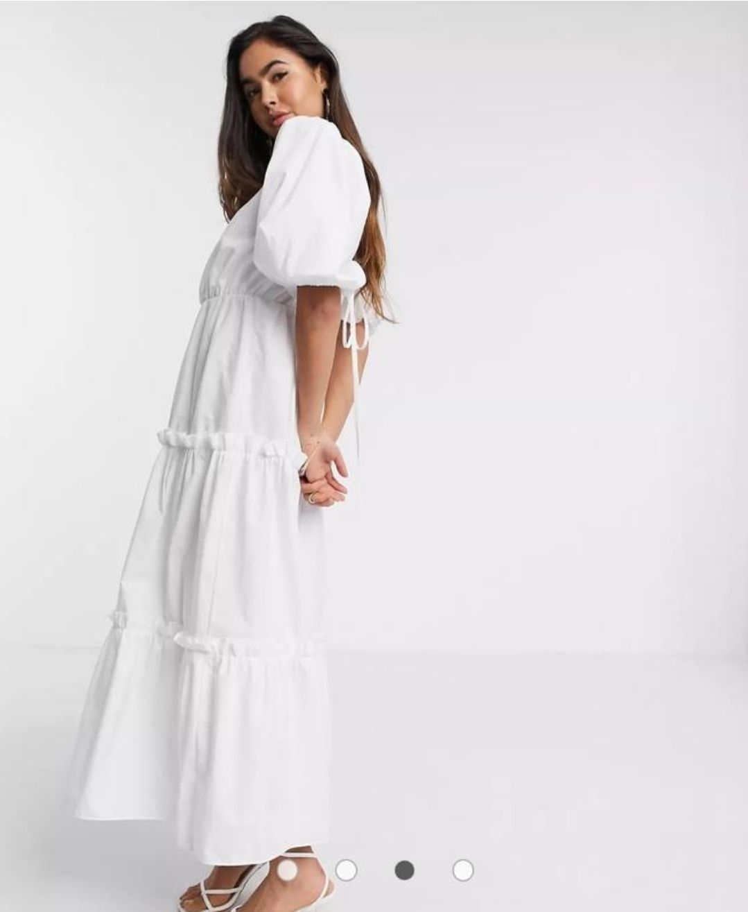 Белое пишное платье ri Desert luxe, разм. Xs-M