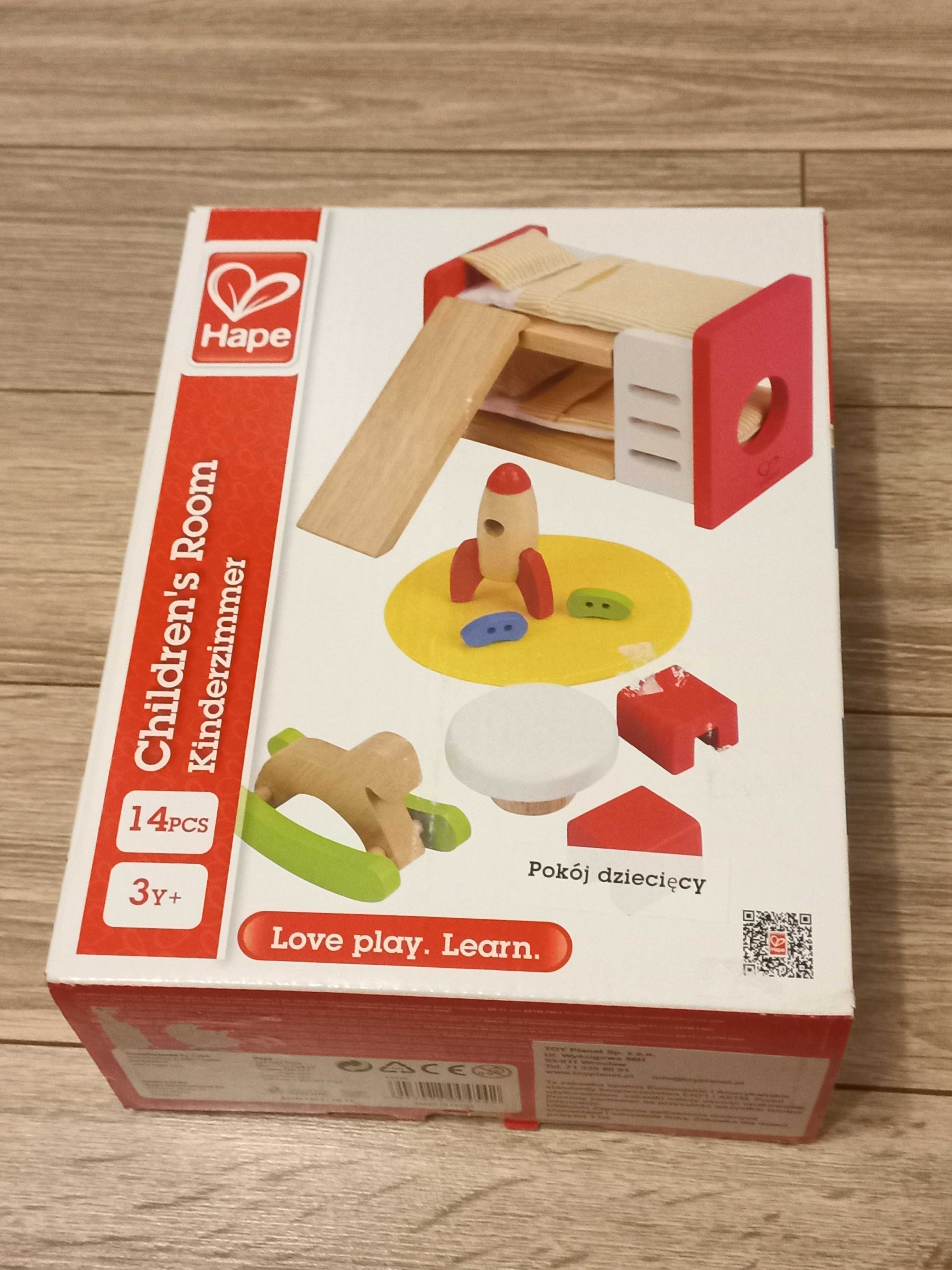 Hape drewniane mebelki/meble dla mini lalek pokój dziecięcy