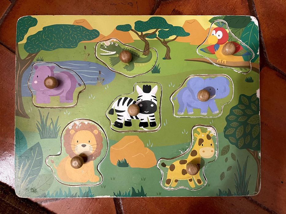 Puzzle A Savana em madeira para crianças