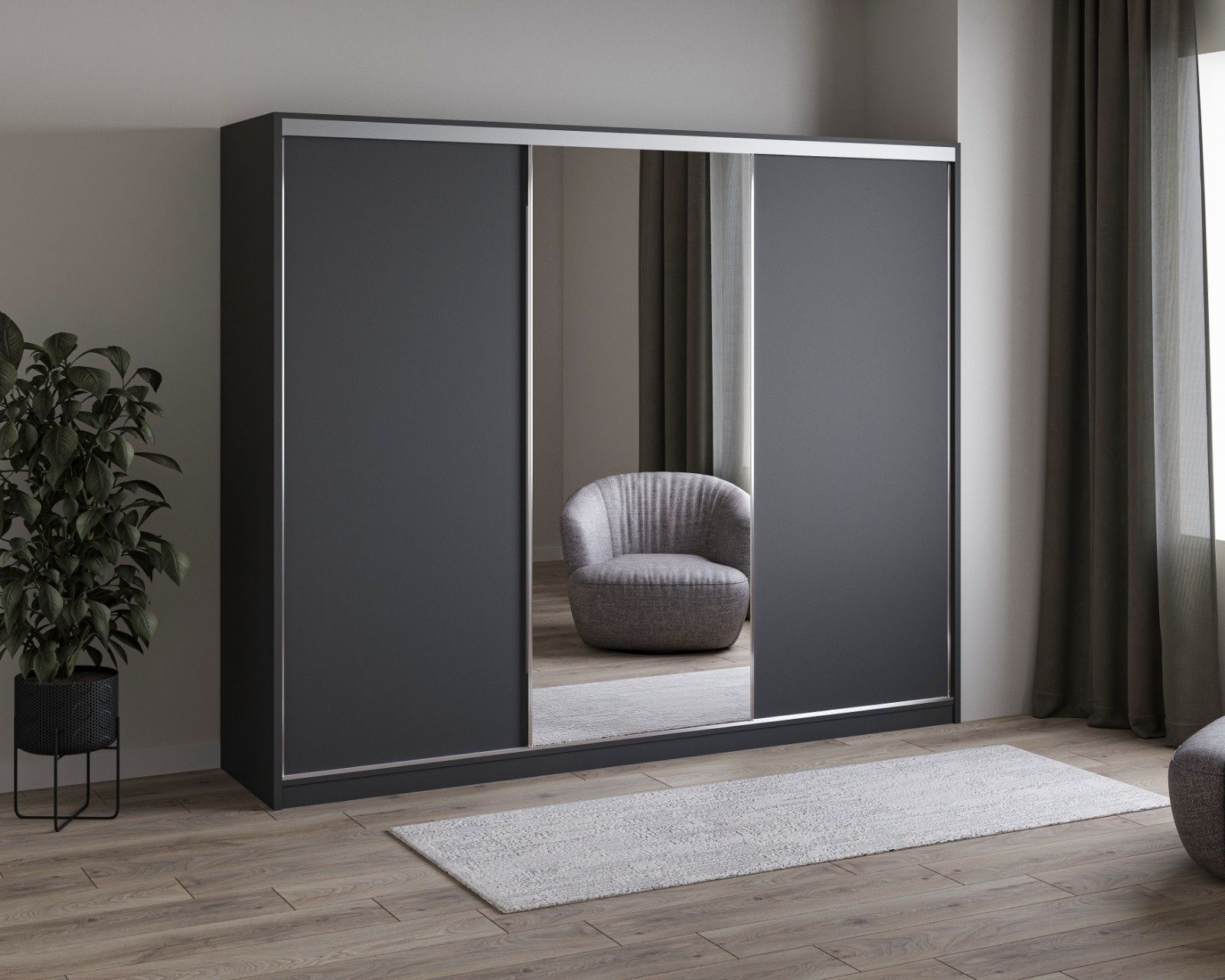 Stylowa szafa 3-drzwiowa 250 cm PROMOCJA