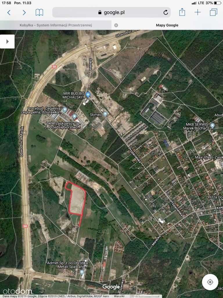 Wynajmę Teren Przemysłowy w Kobyłce 10000m² obokS8