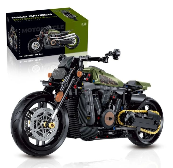 Конструктор мотоцикл  634 шт ретро байк Lego Harley Davidson Харлей