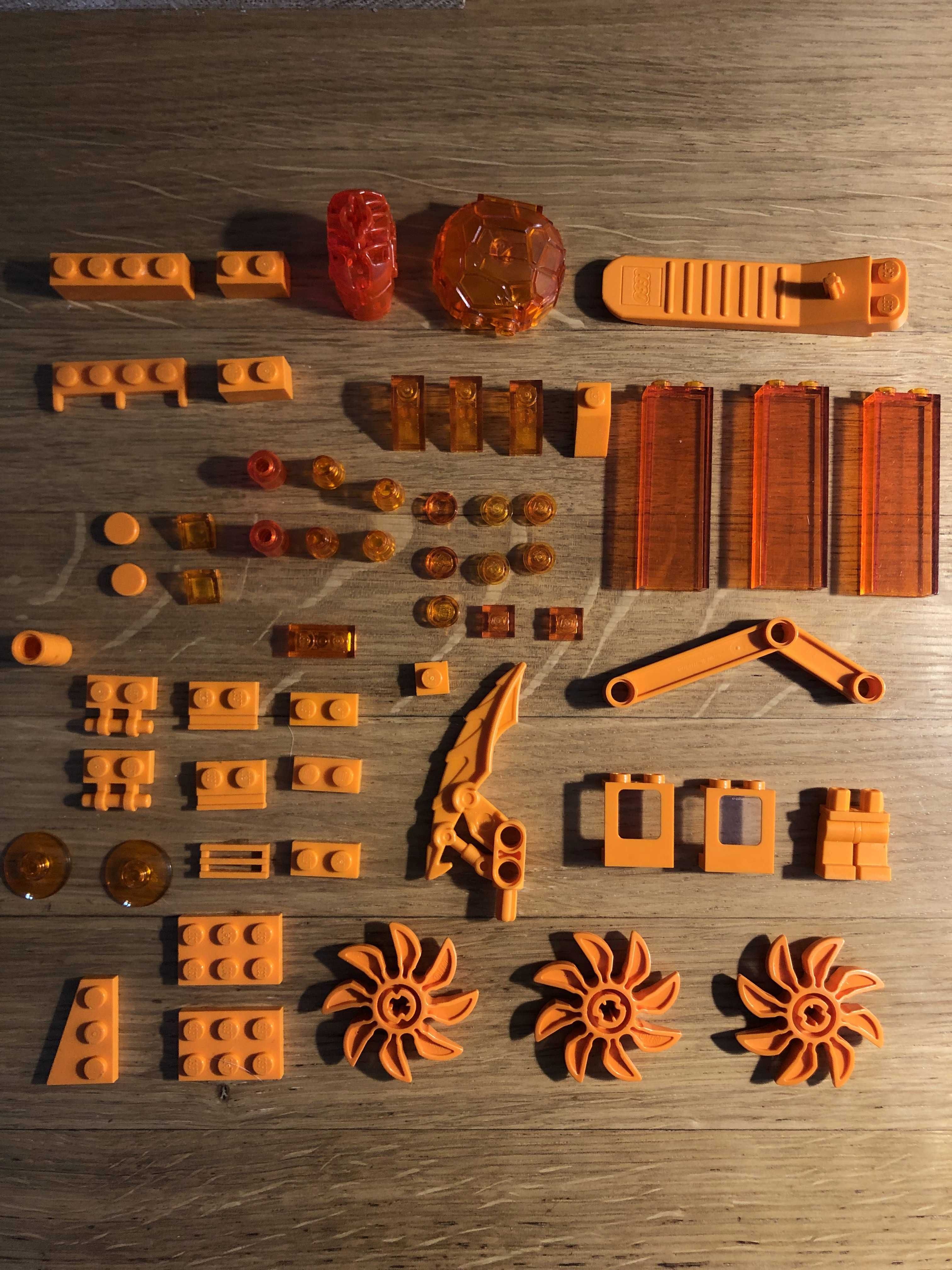 Mix klocków Lego. Kolor pomarańczowy.