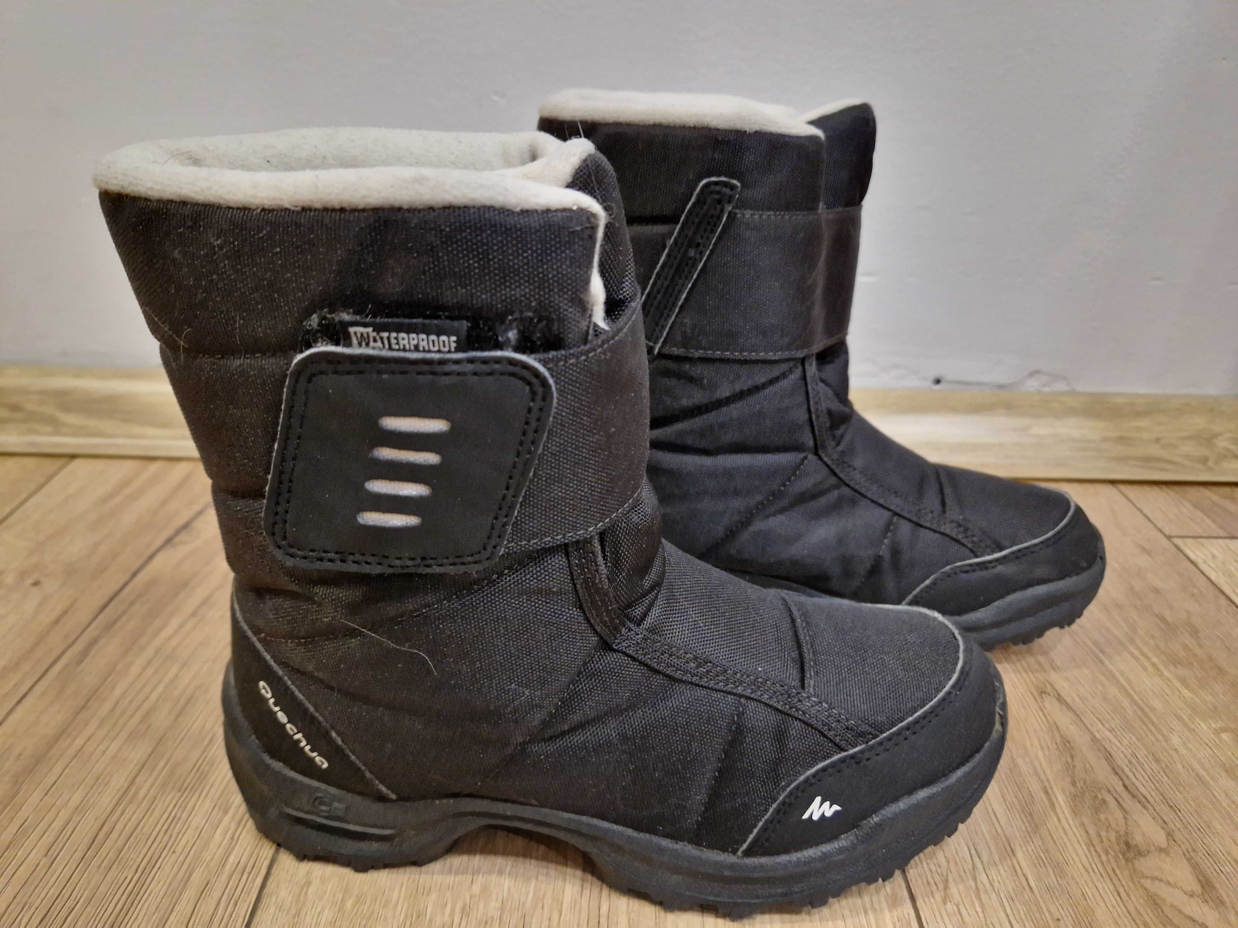 Buty zimowe, śniegowce, Quechua Waterproof SH100 Junior 36