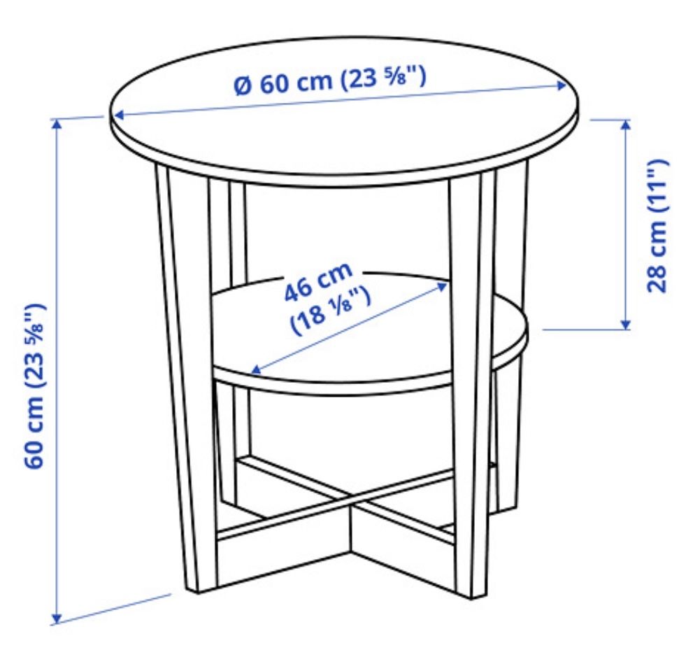 Mesa de apoio preta