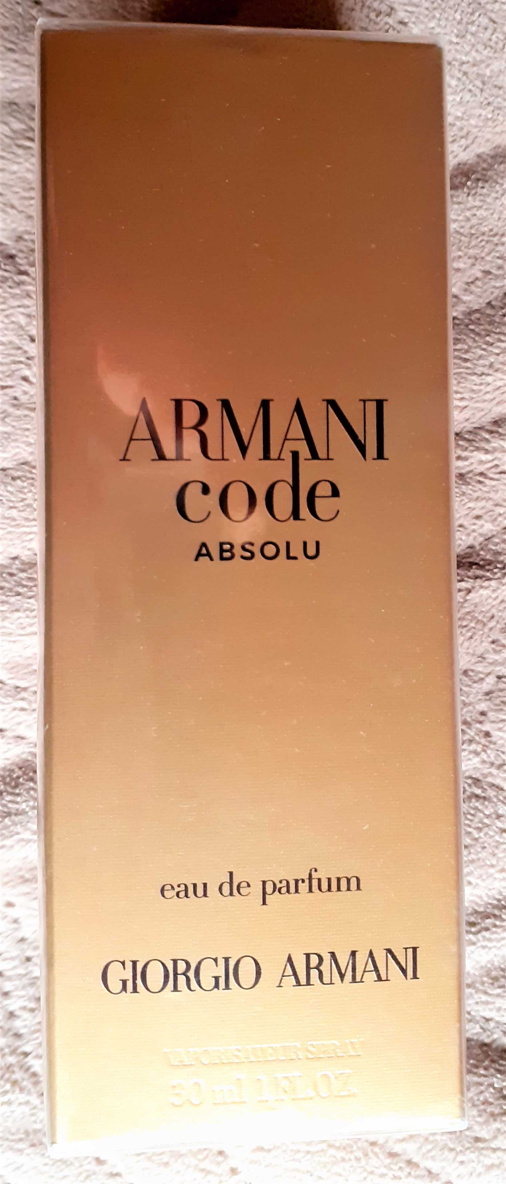 Armani code absolu edp damskie nowe 30ml